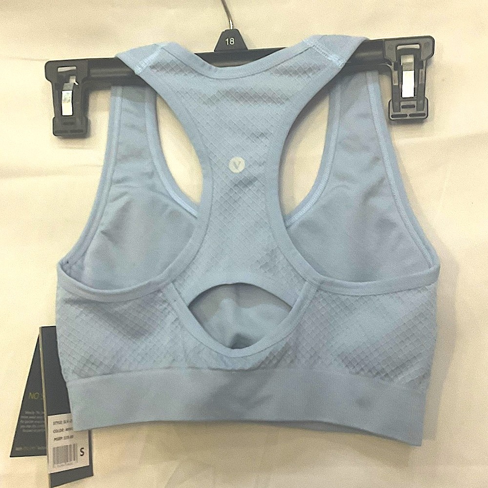 VELOCITY No Sweat Blue Sports Bra NWT - Picture 2 of 2